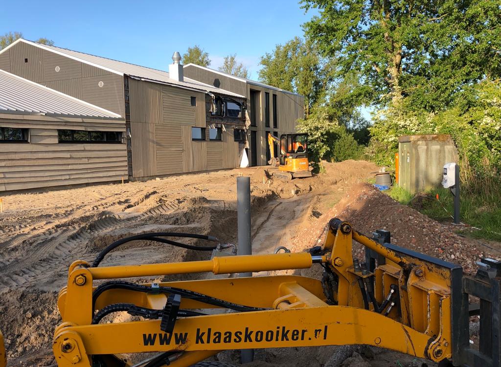 Aanleg hemelwaterafvoer terreininrichting Kitsweg Lelystad