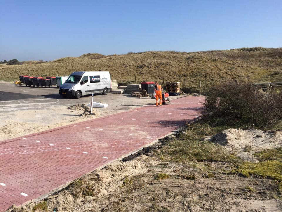 Aanleggen van parkeervakken duinen Ameland