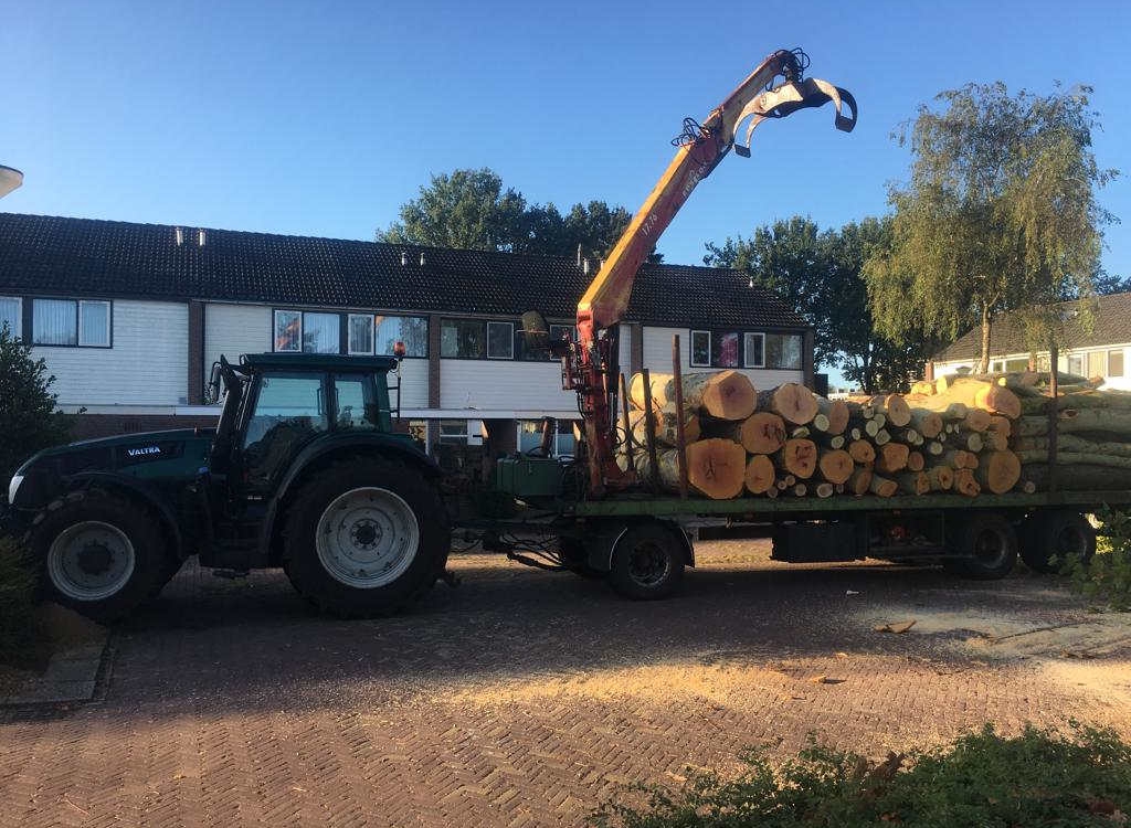 Afvoeren boomstronken onderhoudswerkzaamheden Gemeente Emmen