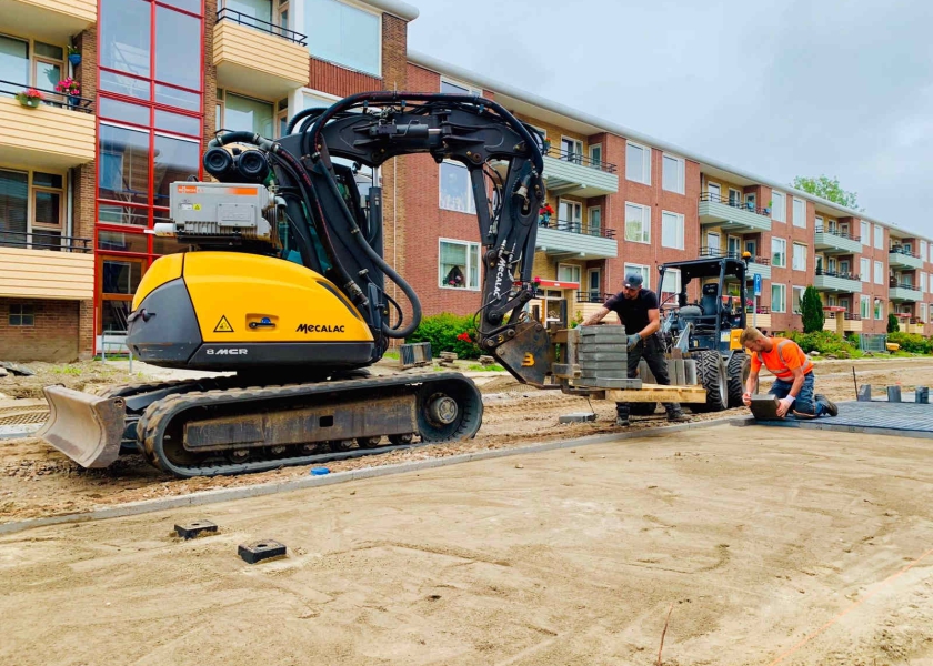 Bestraten na rioolsanering Kostverloren Groningen