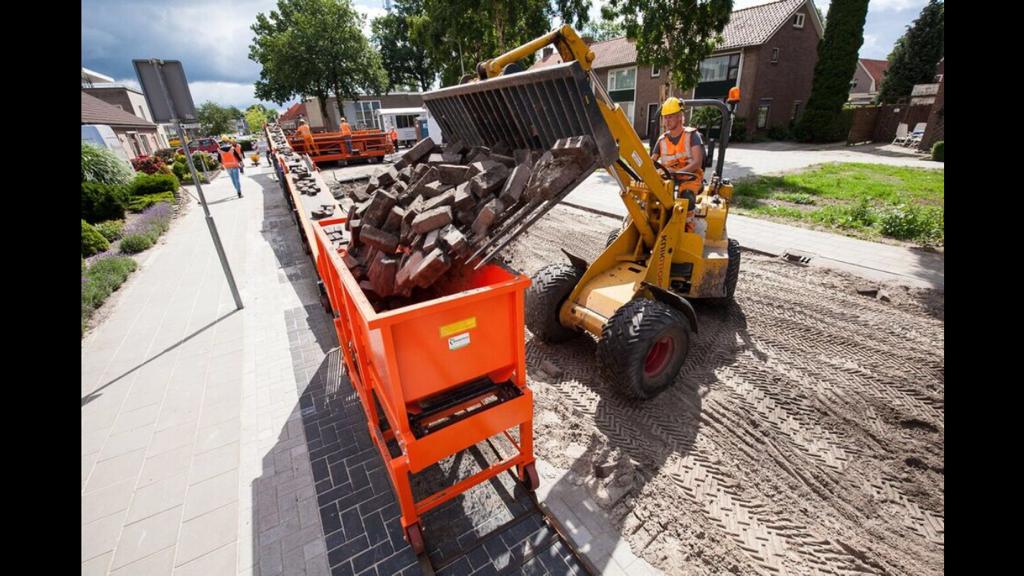 Inzet Zijtra en Roadprinter bij bestrating Oranjebuurt Dedemsvaart