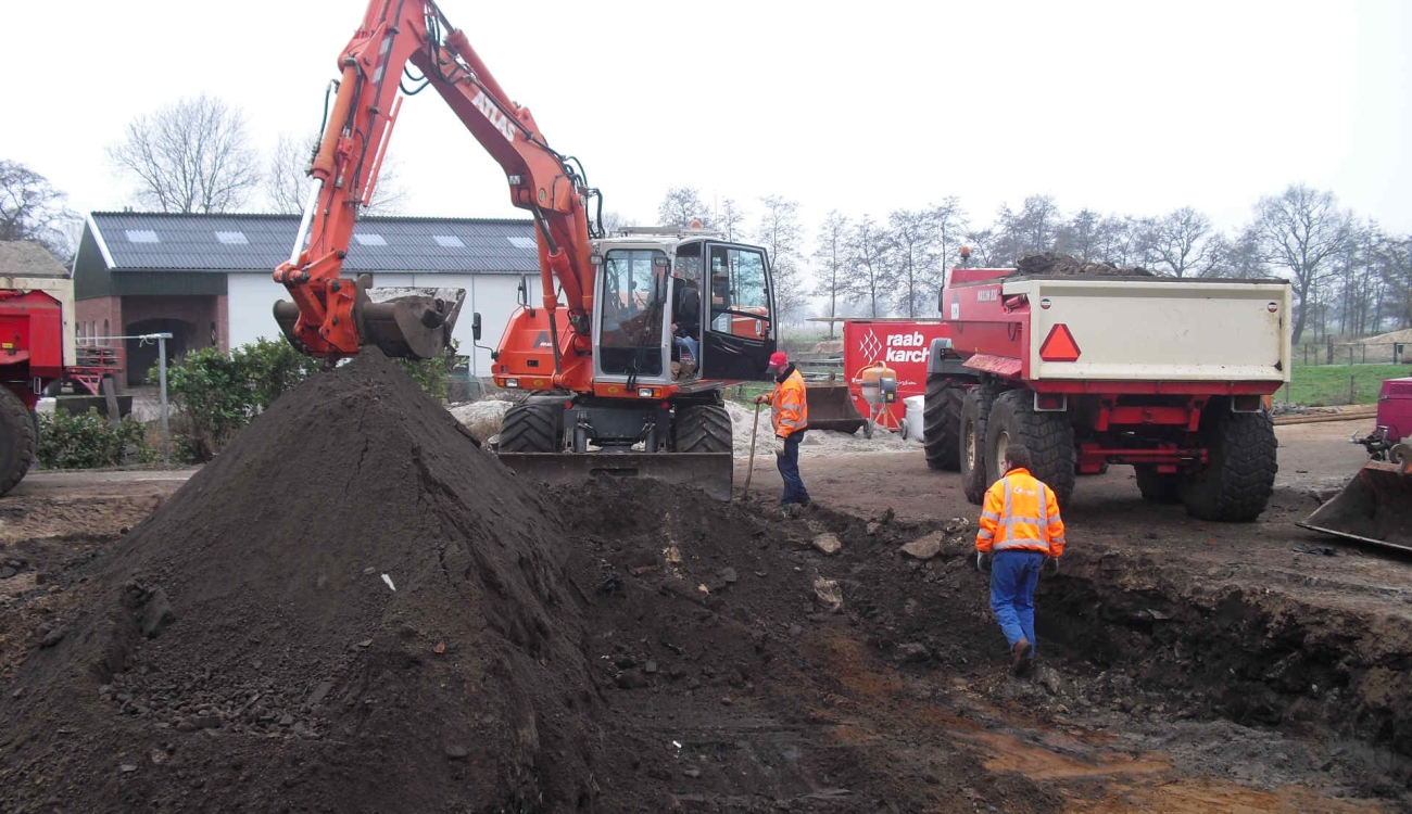 Afgraven en afvoeren grond nieuwbouw