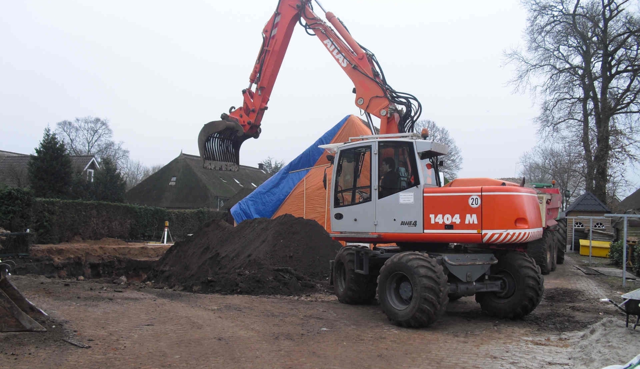 Grondverzet en grondwerk nieuwbouwproject