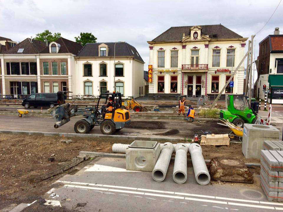 Aanleg nieuwe riolering en bestrating Willemskade Zwolle